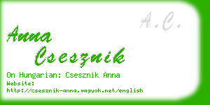 anna csesznik business card